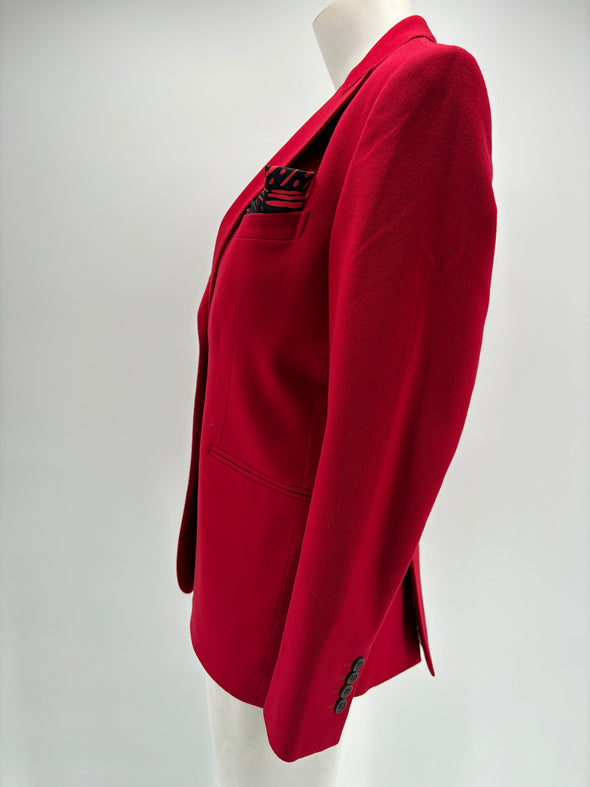 Blazer en cachemire rouge