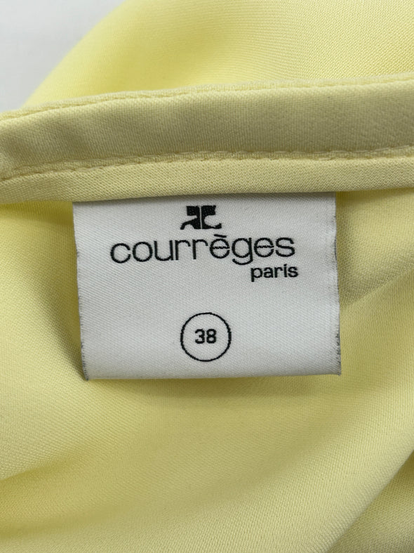 Robe jaune asymétrique dos nu