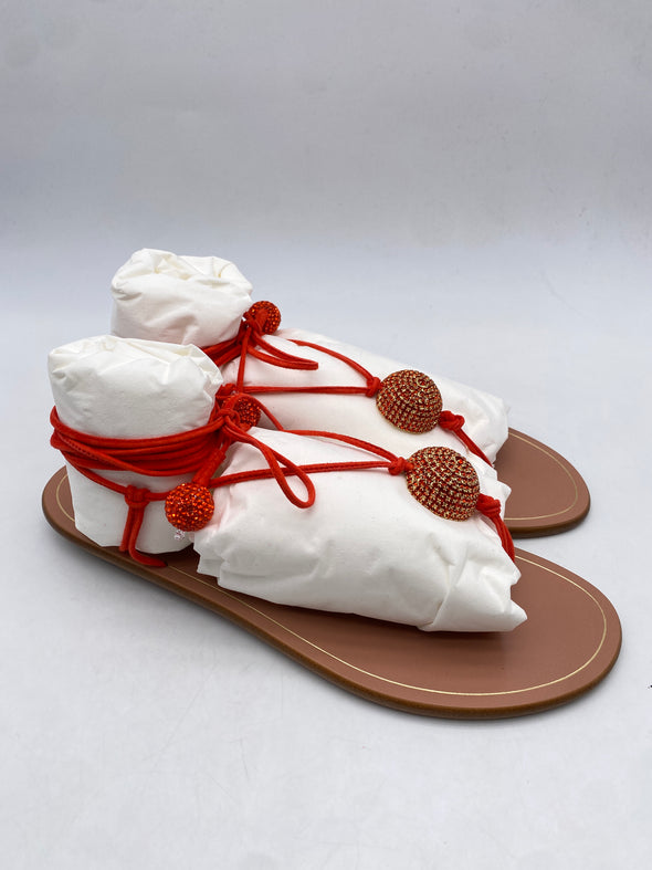 Sandales ornées à lacets
