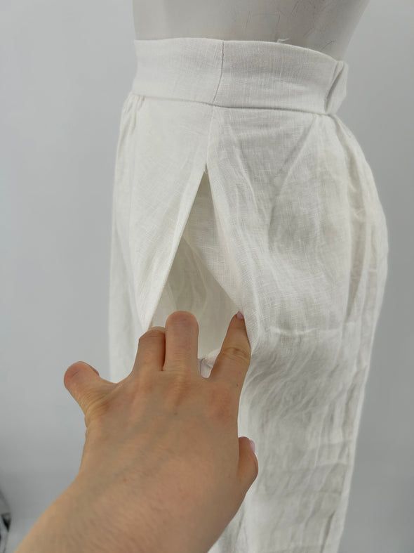 Jupe en lin blanche