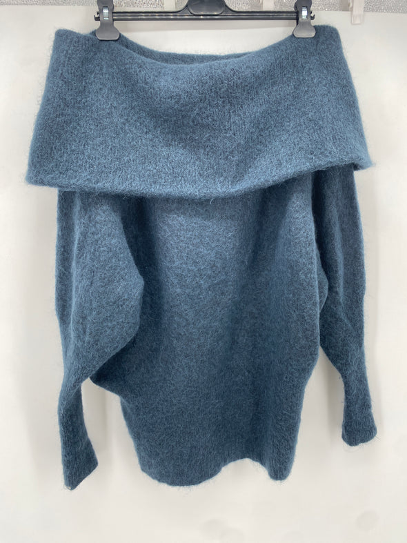 Pull en laine col bateau