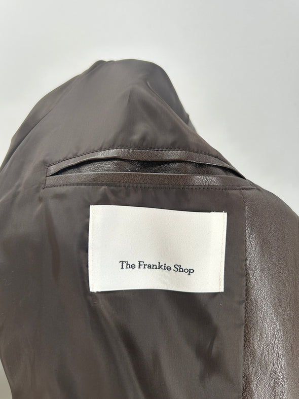 Trench-coat en simili cuir