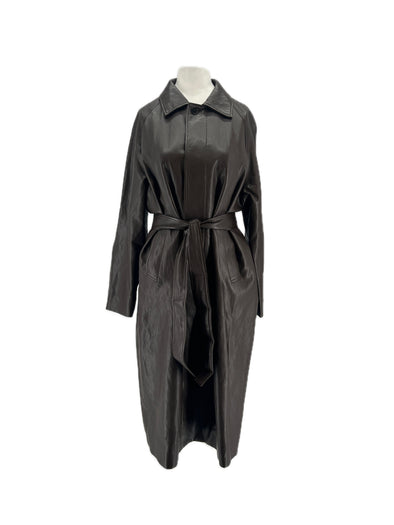 Trench-coat en simili cuir