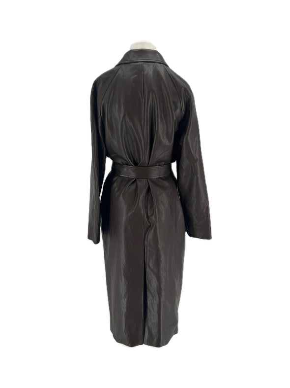 Trench-coat en simili cuir