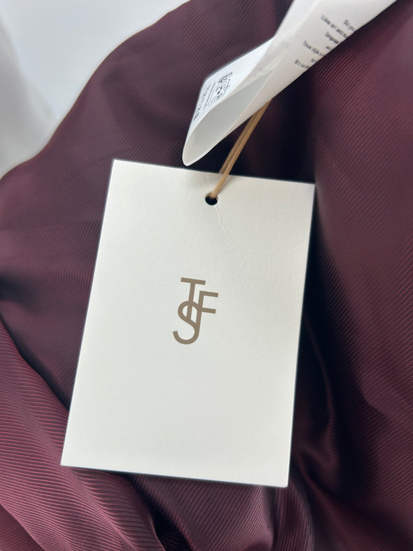 Veste en simili cuir bordeaux