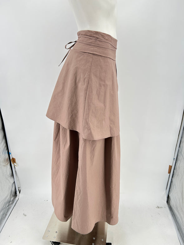 Double jupe taupe