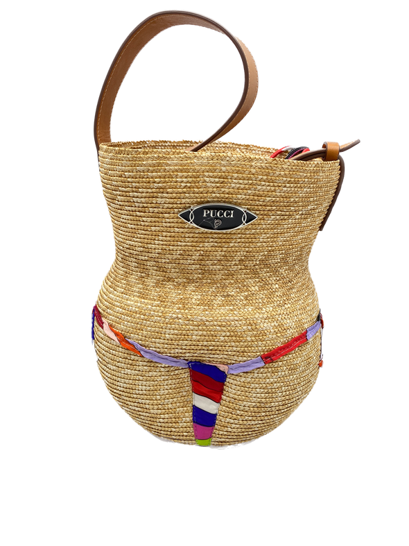 Sac en paille beige