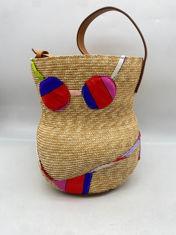 Sac en paille beige