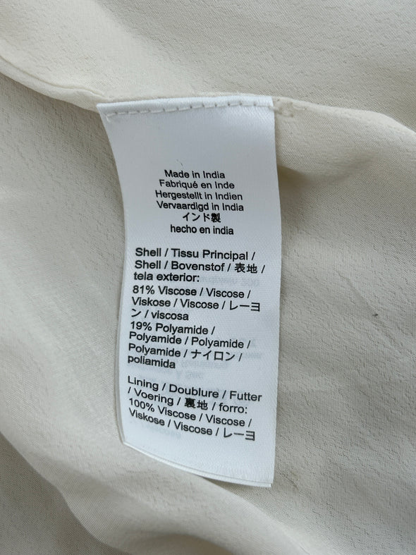 Robe plissée beige