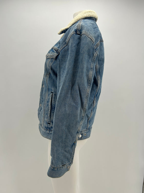 Veste en Denim fourrée