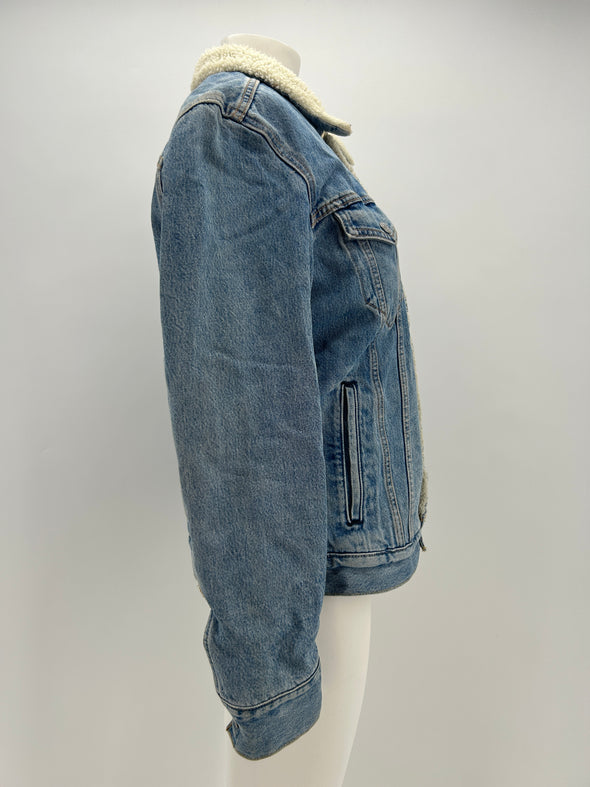 Veste en Denim fourrée