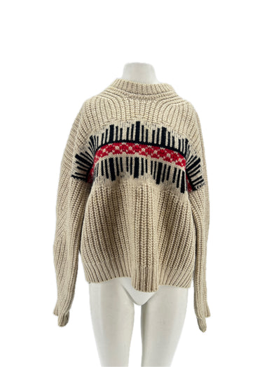 Pull en laine beige