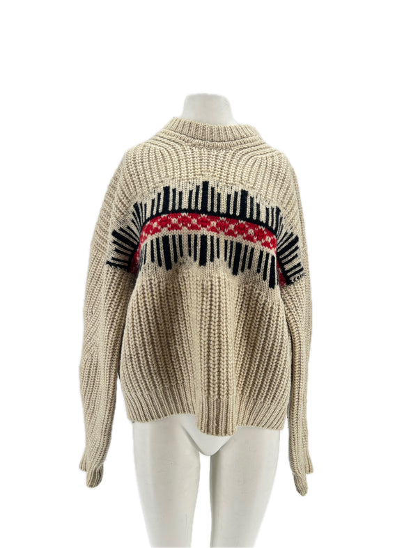 Pull en laine beige