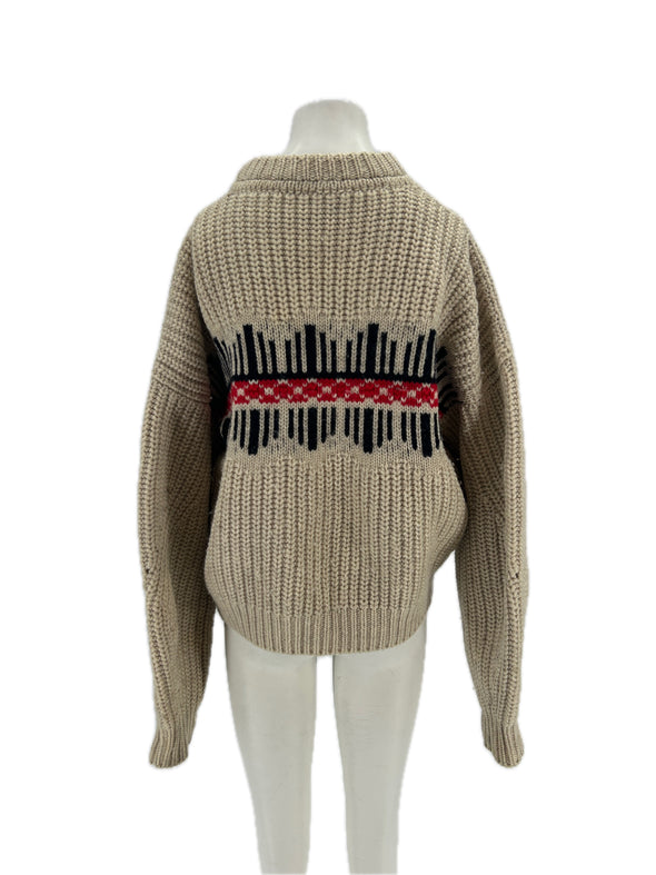 Pull en laine beige