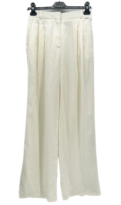 Pantalon fluide blanc en lin