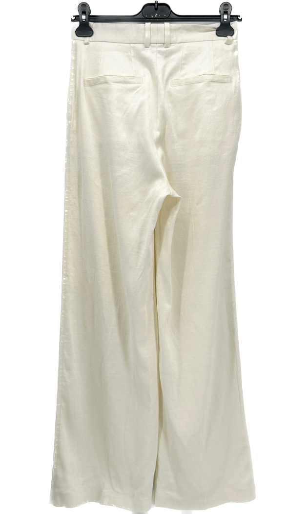 Pantalon fluide blanc en lin