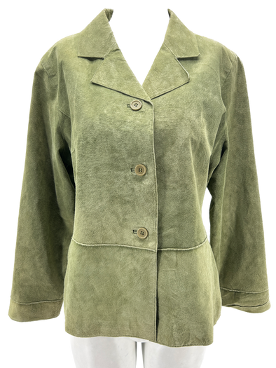 Veste en daim vert
