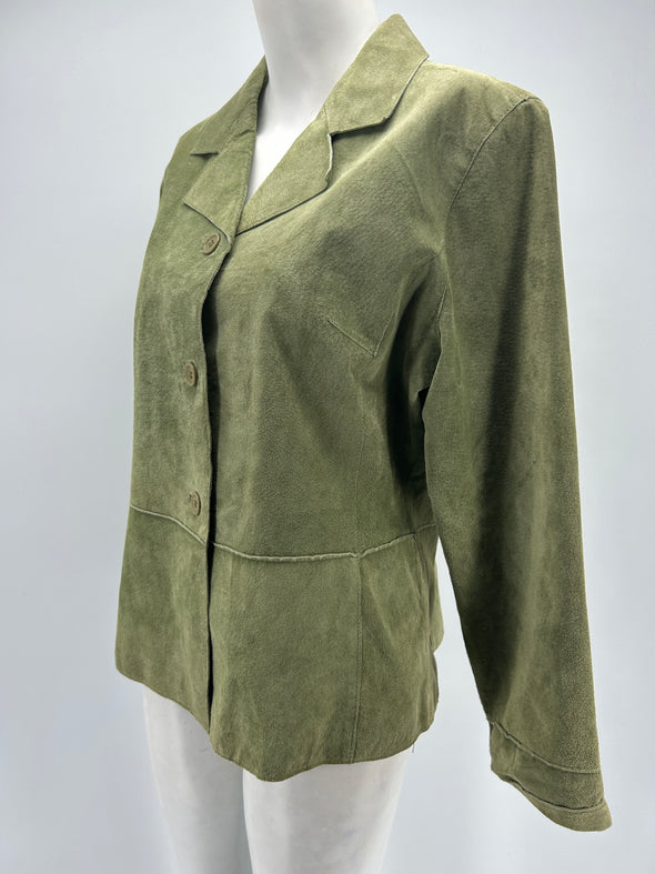 Veste en daim vert