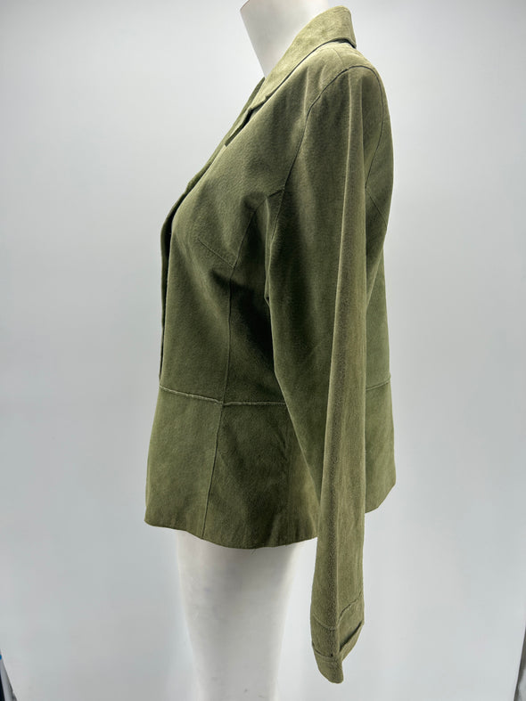 Veste en daim vert