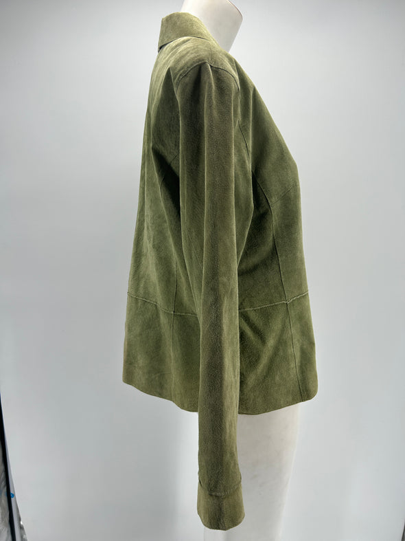 Veste en daim vert