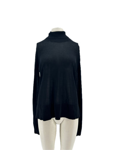 Pull col roulé noir