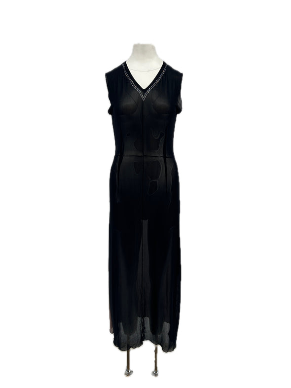 Robe transparente noire