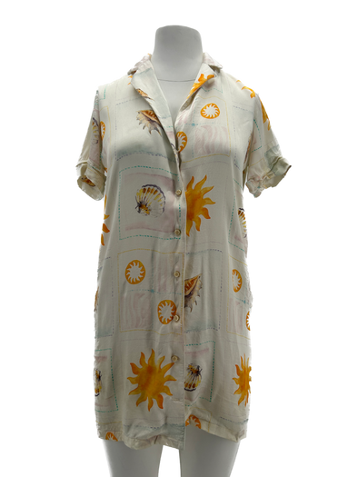 Robe chemise à motif coquillage