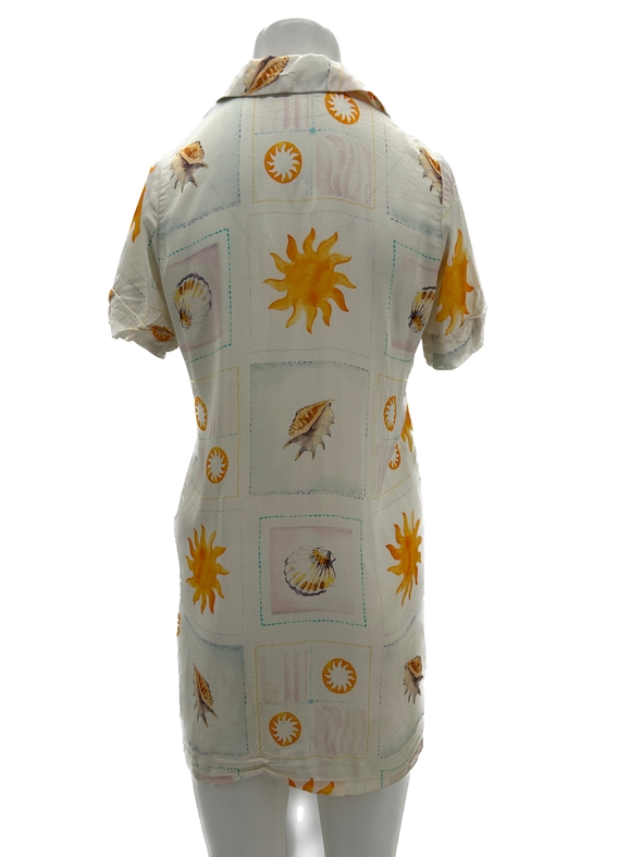 Robe chemise à motif coquillage