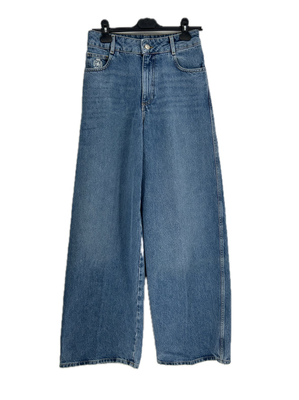 Jean large bleu