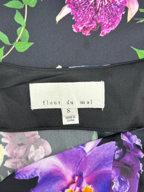 Robe en soie imprimée