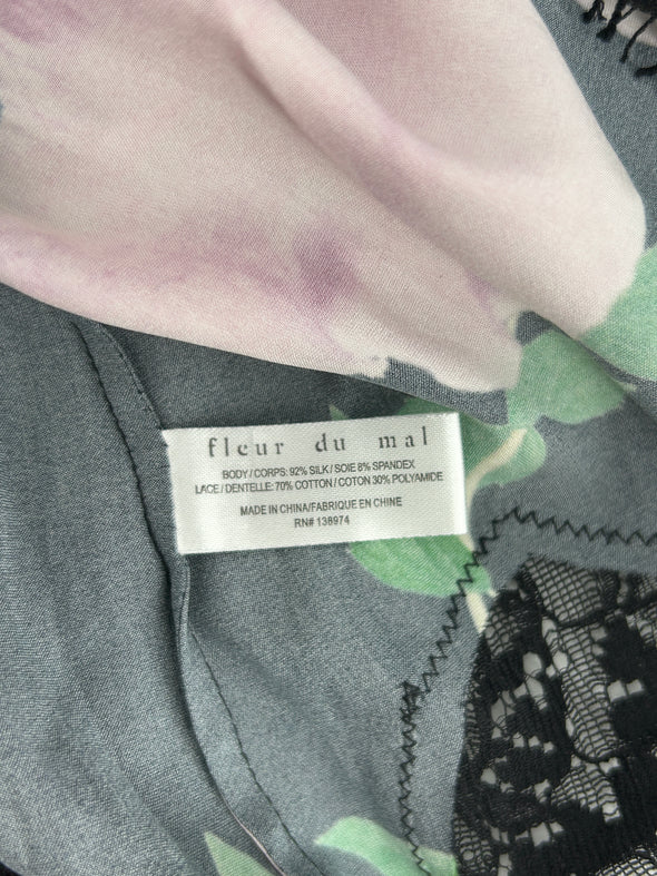 Robe en soie imprimée