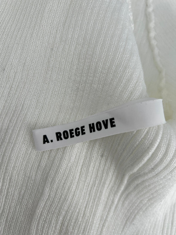 T-shirt côtelé blanc à lacets