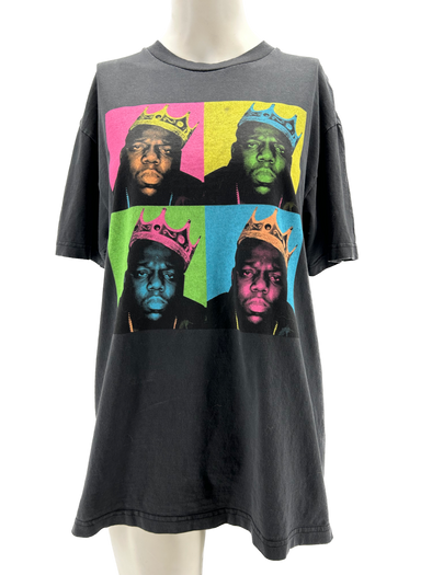 T-shirt gris imprimé "Biggie"