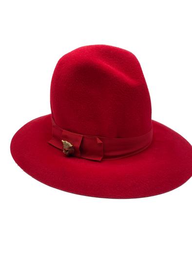Chapeau en feutre rouge