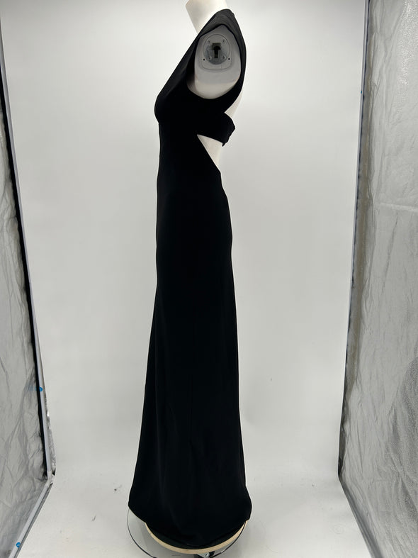 Robe noire longue dos nu