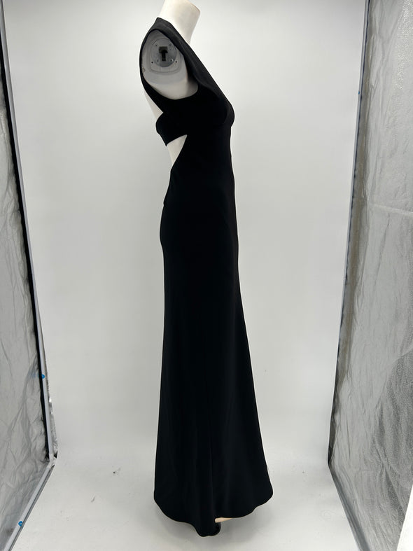 Robe noire longue dos nu