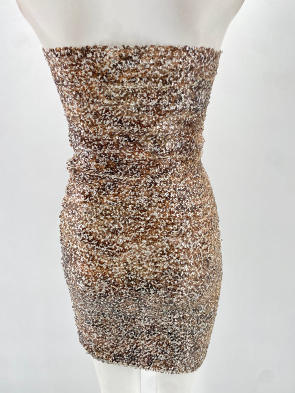 Robe bustier à sequins