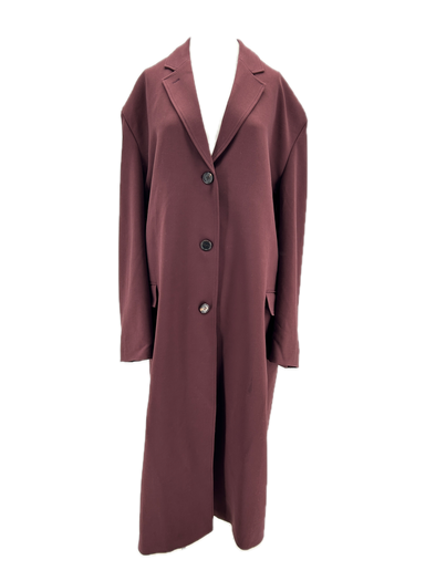 Manteau en laine bordeaux