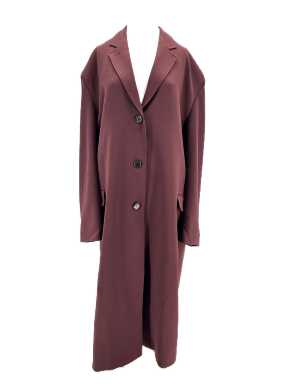 Manteau en laine bordeaux