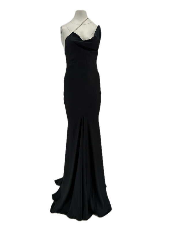 Robe en soie noire