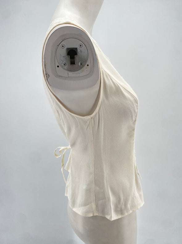 Top sans manches blanc