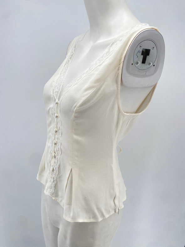 Top sans manches blanc