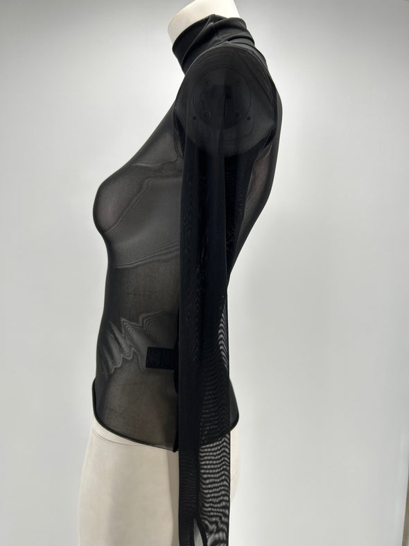 Top en mesh transparent