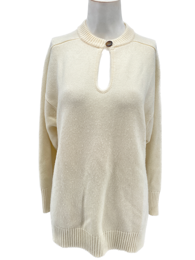 Pull blanc "Beas"