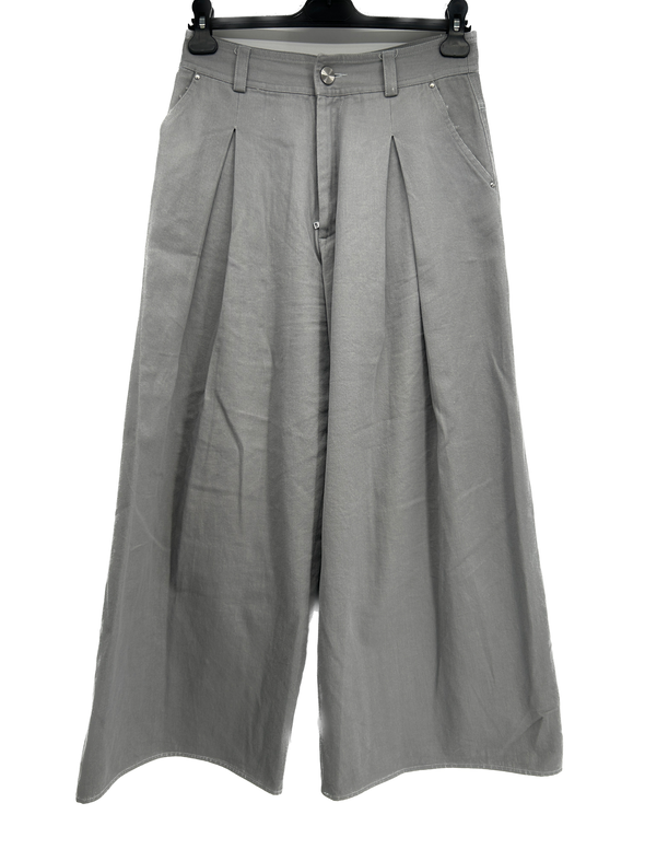 Pantalon gris large