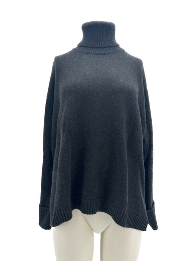 Pull col roulé noir