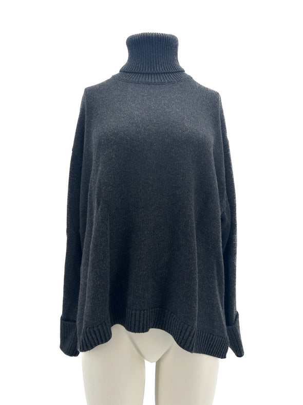 Pull col roulé noir
