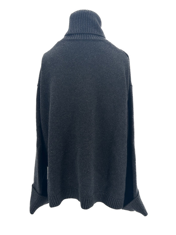 Pull col roulé noir