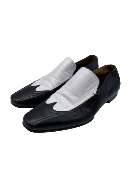 Mocassins en cuir bicolore