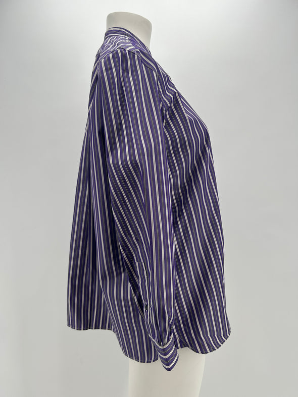 Chemise rayé violette